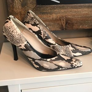 Faux snake skin heels!